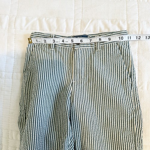 Polo Ralph Lauren Seersucker Pants Boys 6 Green Stripe Beach Preppy Cotton - Picture 8 of 11