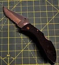 Frost Cutlery Flying Falcon Partially Serrated Folding Liner Lock Pocket Knife