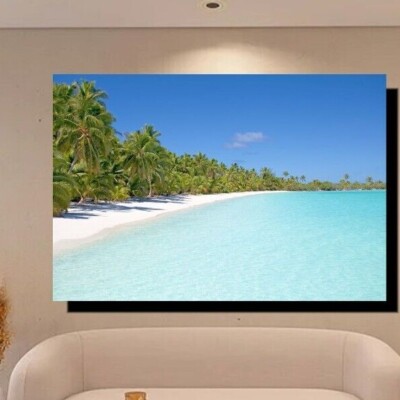 Sandy Beach Of Hawaii JUMBO Canvas Wrap Prints Island Paradise up to 30x 40