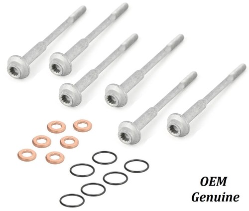 Audi VW Fuel Injector Seal Rings O-Ring Bolts Rep Kit 3.0TDI V6 6pcs ...