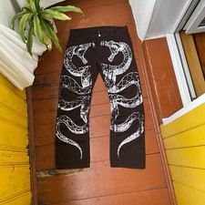 Vintage Carhartt pants custom big print alt grunge y2k streetwear distressed was