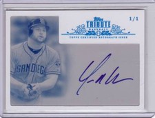 2013 Tpps Tribute Yonder Alonso 1/1 Printing Plate Auto 