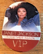 Janet Jackson VIP Pass Laminate Ticket Souvenir Together Again Tour