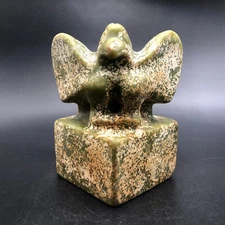 China Hongshan Culture Old Jade Carved Statue Eagle Seal #655