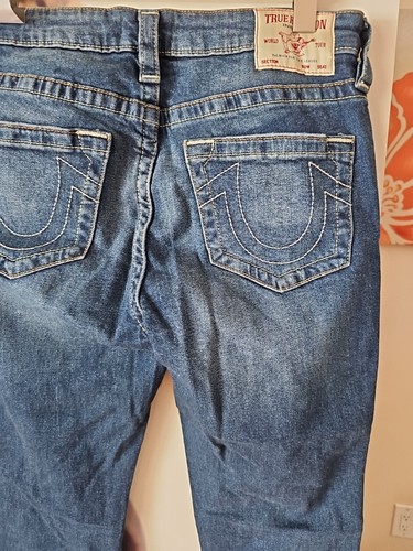 TRUE RELIGION Women's Becca Jeans Size 30 Boot Cut Mid Rise No Flap Stretch JT01 - Picture 7 of 11