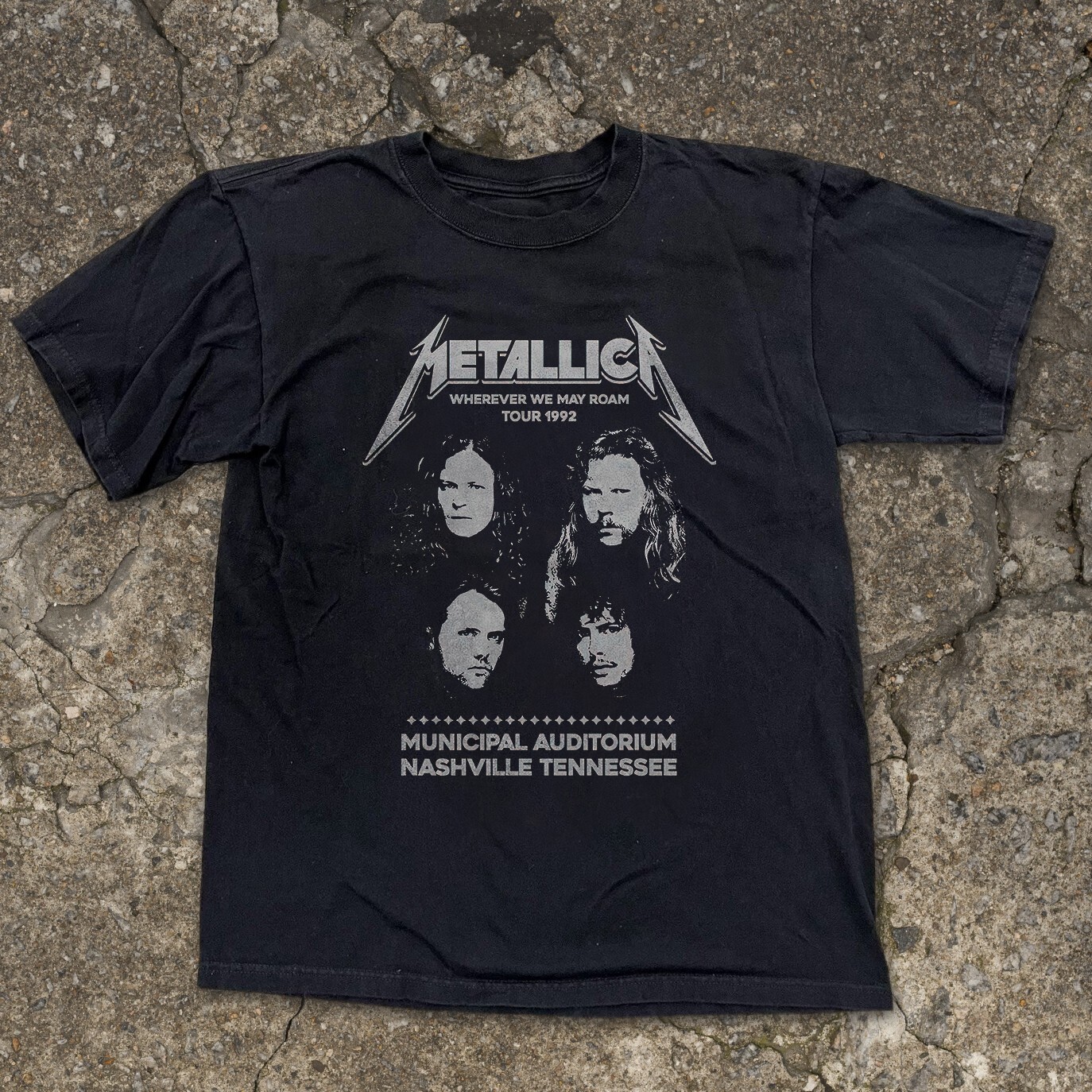 Metallica Wherever We May Roam Tour 1992 Unisex Black T-shirt Size S-5XL