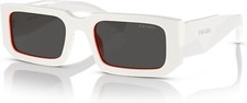 NWT Prada PR 06YS 17M5S0 Sunglasses Talc/Orange and Talc Dark Gray 53 New IN BOX