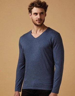 Promodoro by X.O Men´s V-Neck T-Shirt Longsleeve Slim  XS -XXL XO1460 (C) 