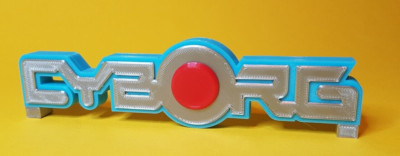 Fan Art - CYBORG - 3D gedrucktes Logo. 100mm breit