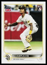 2022 Topps UK Edition CJ Abrams #215 BASEBALL Rookie San Diego Padres RC