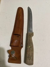 VTG Old Homestead Boning Utility Knife Stainless 6" Straight Edge Wood Handle