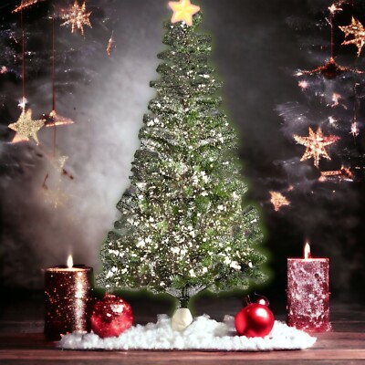 Künstlicher grüner Weihnachtsbaum 6 Fuß. 418 Astspitzen mit Metallständer Weihnachten 180 cm