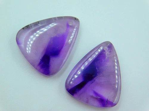 Natural Amethyst Fancy DIY Front To Back Drilled Wire Wrapping Cabochon Beads - product listing photo