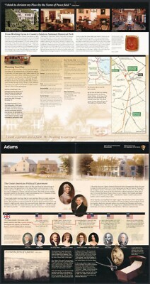12'' x 24'' 2010 Map of Adams National Historical Park Massachusetts