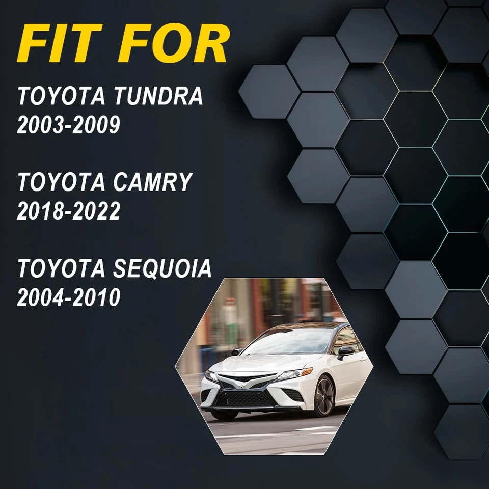 Espejo retrovisor central de vidrio plano ancho 1-10X para Toyota Tundra Camry Sequoia Foto 2 de 4