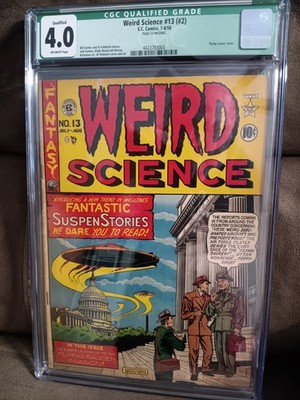 Weird Science #13 (#2) CGC 4.0 (1950 EC Comics) Off White Pages 