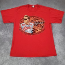 Vintage Sterling Marlin Shirt Mens Large Red NASCAR Coors Light Chase 2003 Race