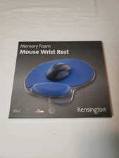 Computer Mouse Pad w/Wrist Rest - Blue Kensington NIB
