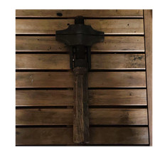 Antike Zimmermann Schraubzwinge/Spannzwinge aus Holz & Metall mit Holzgriff