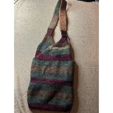Handmade Felted Wool Hobo Bag – Upcycled Sweater Purse Boho Cottagecore