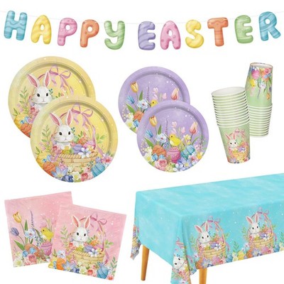 Gatherfun Happy Easter Supplies Kit for 25 Guests - Bunny 9, Color 