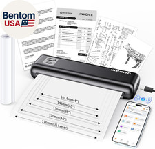 Portable Printer Wireless for Travel, Thermal Inkless Printers for 8.5" 11" US L