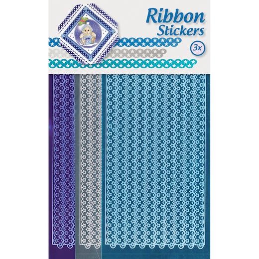 JEJE Peel Off Ribbon Stickers 3pcs - Zig Zag Stars 3.9887