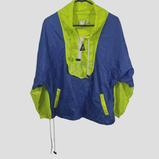 Vintage Ocean Pacific Windbreaker Jacket Mens Adult OP Pullover Pockets Neon