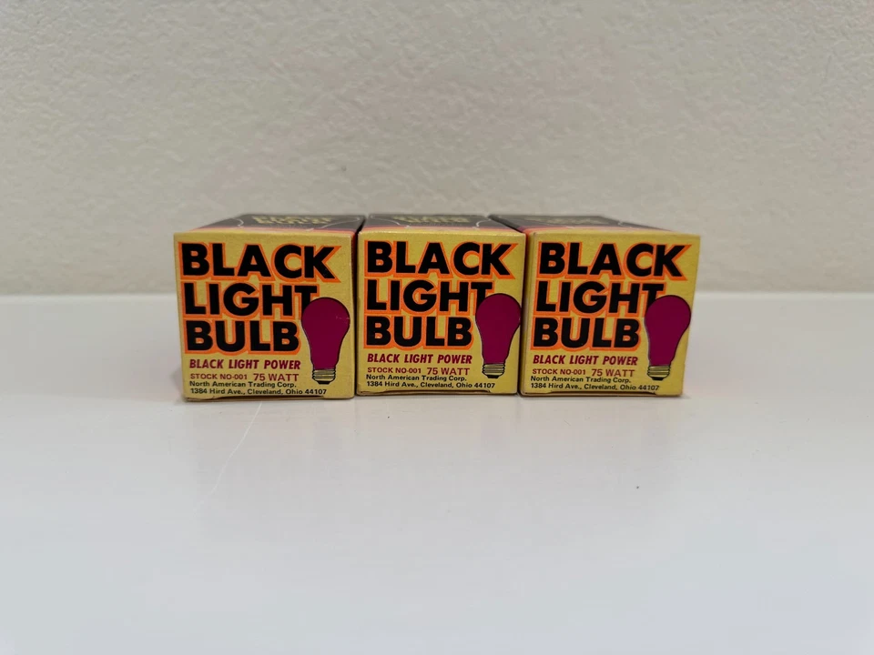 Vintage Black Light Bulb Lot (3) – 75W UV Bulbs in Original Boxes - Image 2 of 4