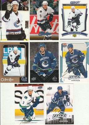   20 + different KEVIN BIEKSA cards lot 2007 - 2014 all Canucks