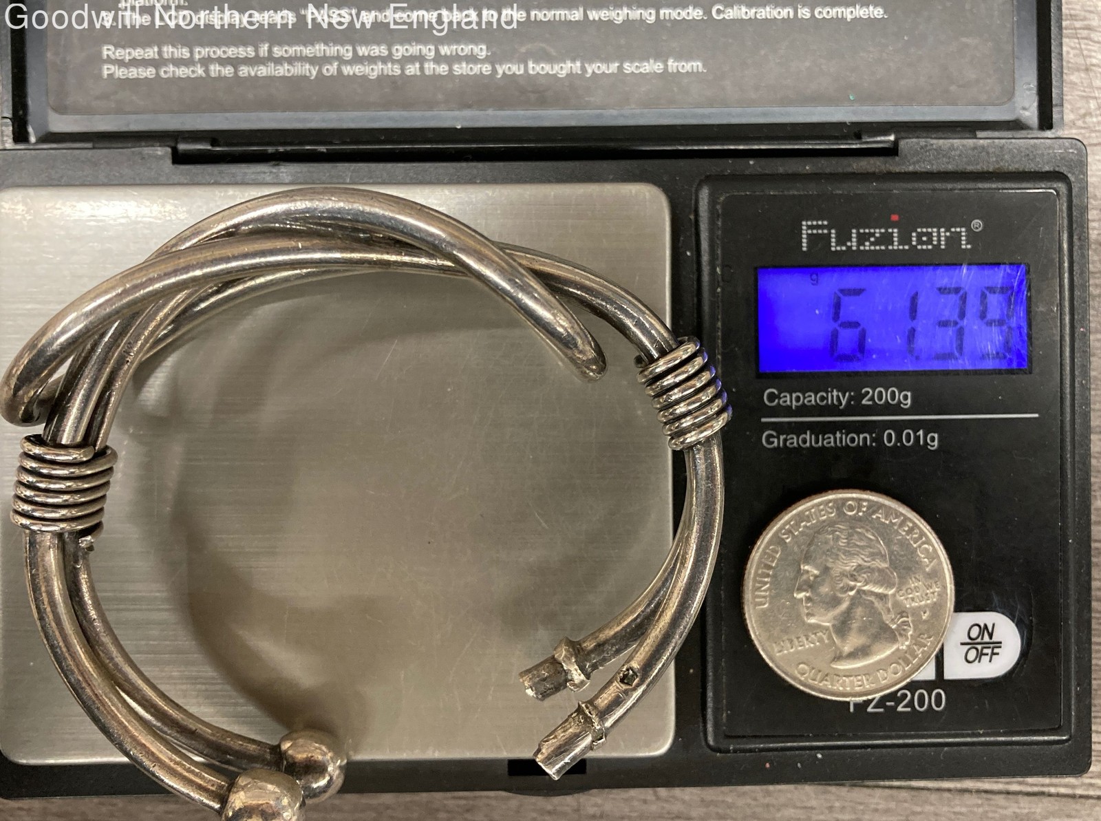 Hallmarked Tests Sterling Silver Interlocking Loo… - image 6