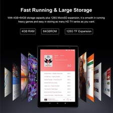 CHUWI 10.1'' IPS WiFi Tablet Android 10 Pad 4+128G Octa Core MT6771 Dual Camera 8