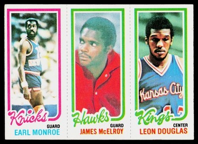 1980-81 Topps #27 / 85 / 170 Earl Monroe / James McElroy / Leon Douglas - VG
