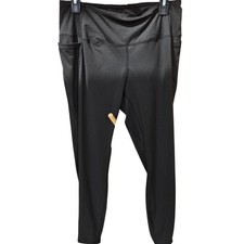NWOT XL Black Leggings with Side Pockets 0356
