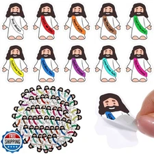 Bememo 200 Pcs Jesus Stickers Little Jesus Original Design Christian Religiou