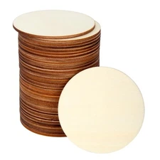 36Pcs 3 Inch Unfinished Round Wood Circles for DIY Crafts Staining