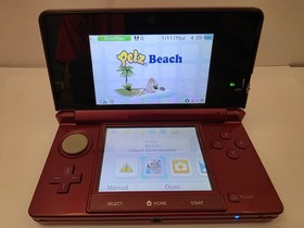 Nintendo 3DS Console CTR-001 with charger - RED - TESTED WORKS Japan VERY NICE