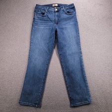 KUT Jeans Womens Size 12 Reese Fab Ab Ankle Straight Leg High Rise Stretch Denim