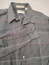 weekends in California Mens medium long sleeve button up grey business casual