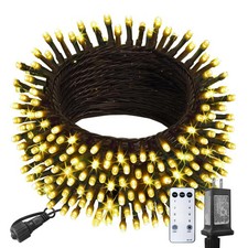 Christmas Led Lights Outdoor, 100ft 300 Led Warm White Christmas String Light...