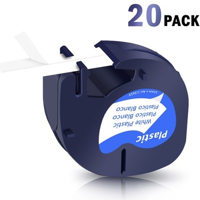 Compatible Dymo Label Maker Refills 91331 S0721660 12mm for LetraTag Refill 20PK