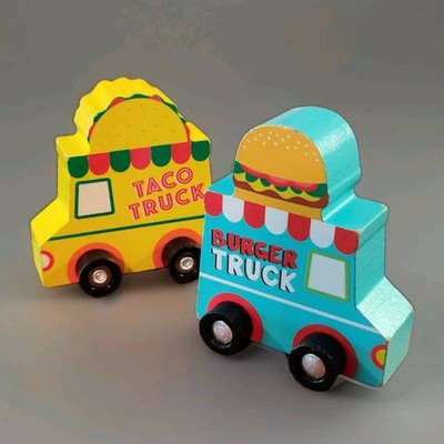 Horizon Group USA Wooden Cars (Set Of Two) Burger Truck & Taco Truck
