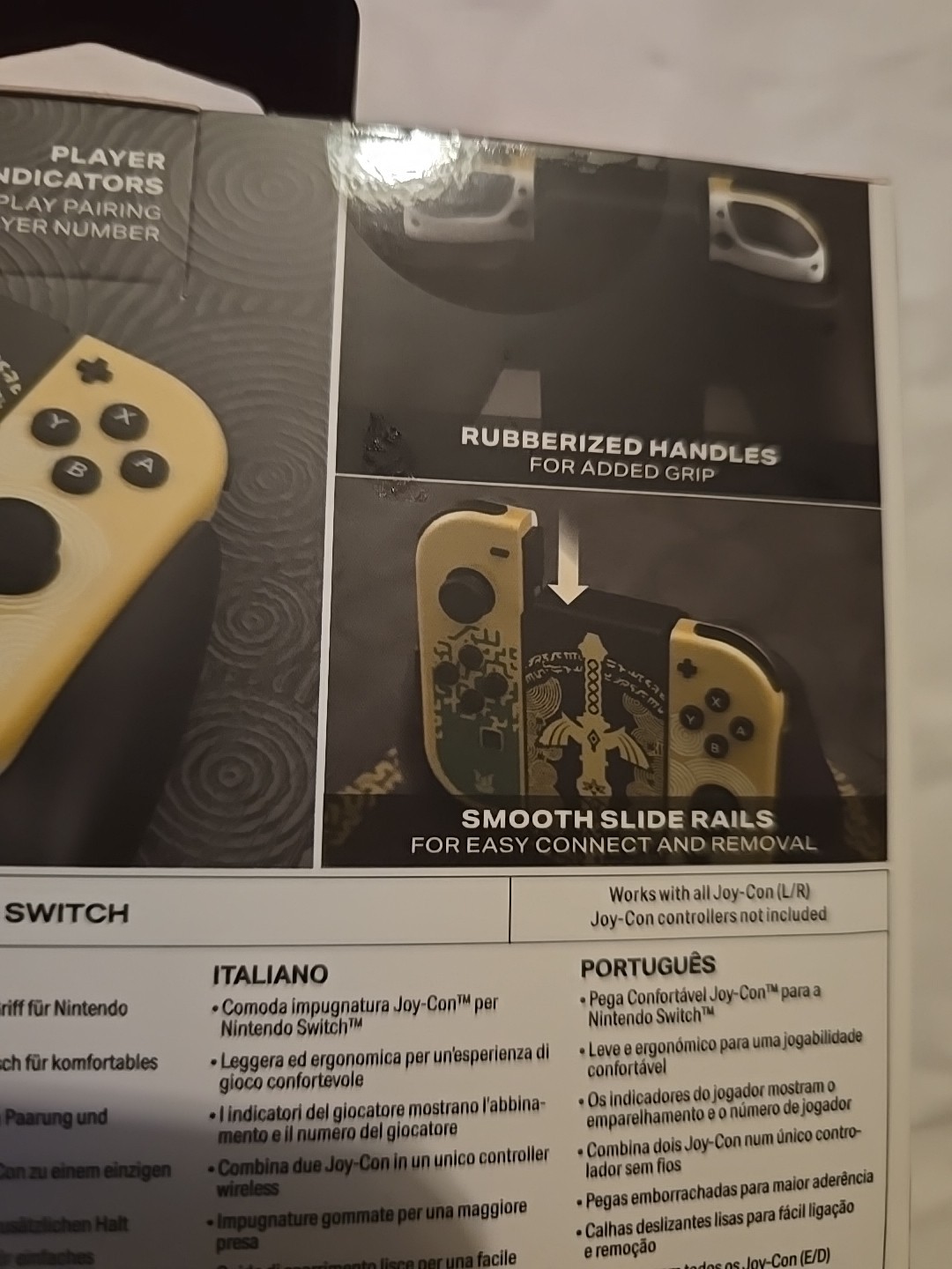 New PowerA Joy-Con Comfort Grip for Nintendo Switch Zelda Decayed Master Sword