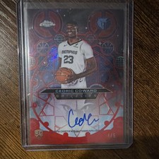 Topps 2025-26 Chrome Chromograph Signatures Red Refractor Cedric Coward /5