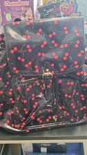 Borsa Zaino Naj Oleari Nero con ciliegie Naj-oleari zainetto black cherry 