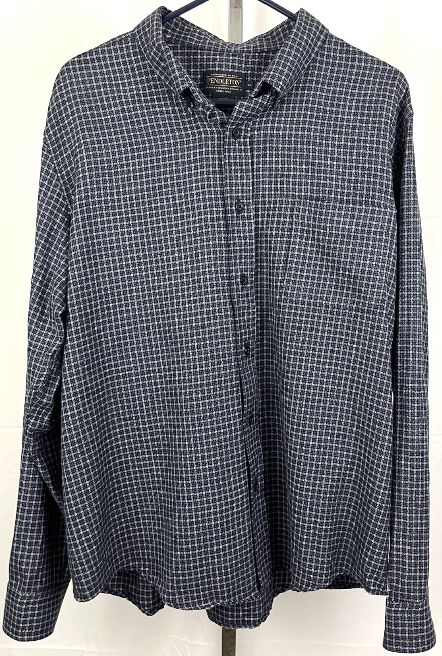 Pendleton Mens Button Down Long Sleeve Wool Plaid… - image 1