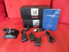 2 - TV Ears 11290 Speaker System with Transmitter  Cables Tested