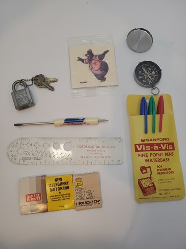 Vintage Collectibles Lot Chicago Padlock Disney Baloo Sealed NOS Matchbooks Tool