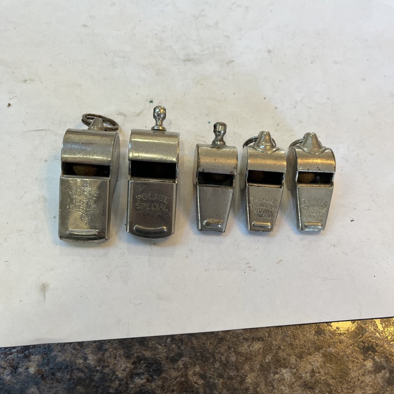 Lot Of 5 Whistles-