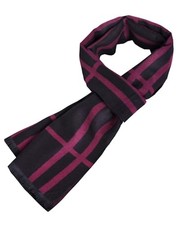 Men's Winter Warm Scarf with Tassels Soft Classic Mens 21 black crimson